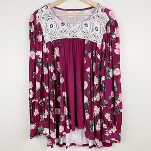 NWOT Matilda Jane Heart to Heart Sweet Rosebud Womens Floral Blouse Size XL